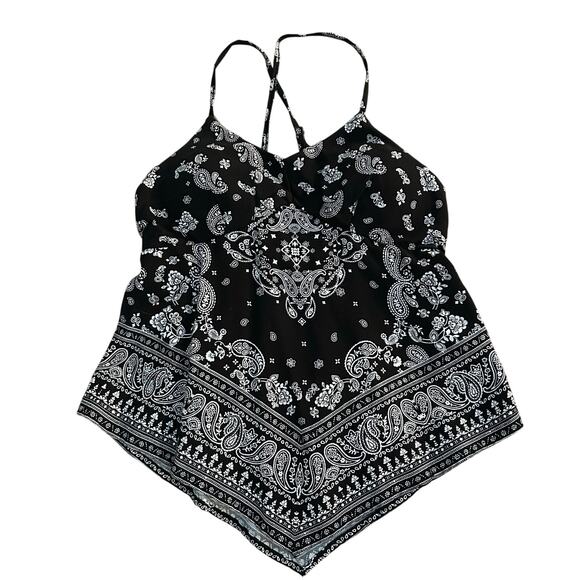 No Boundaries Tops - No Boundaries Handkerchief Top Bandana Retro Babydoll Y2K Festival 90s Sz Medium